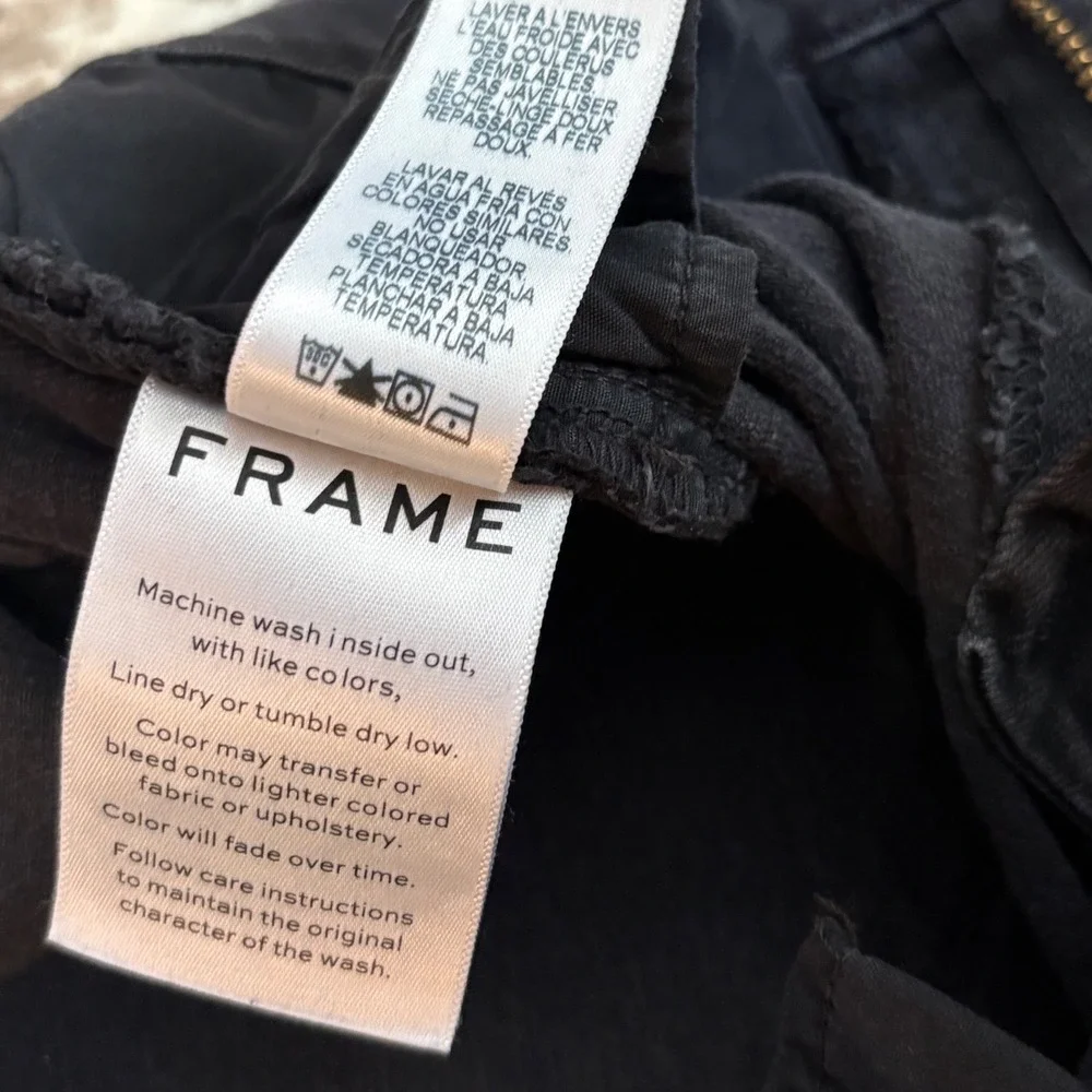FRAME Women's Size 27 Le Skinny‎ de Jeanne Crop Jeans Black Denim NWT